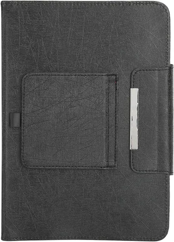 Vista 9 de Teclado Bluetooth portátil y funda delgada cubierta con teclado desmontable, soporte, soporte integrado sostiene de forma segura para 9.7 pulgadas a