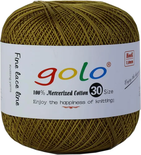 Vista 41 de Golo 3 bolas de hilo de ganchillo tamaño 30, hilo de bordar y lana para tejer a mano para calados 045