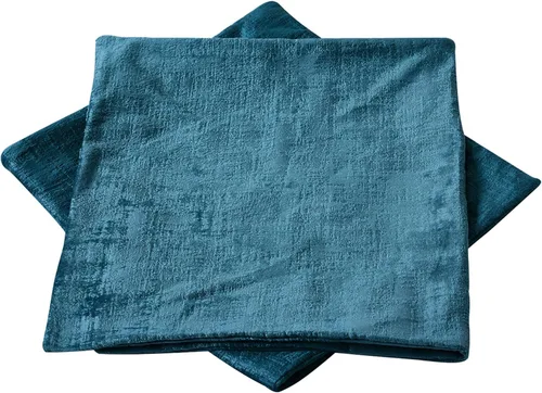 Vista 3 de Home Soft Things Juego de 2 fundas de almohada de terciopelo texturizado, 14 x 26 pulgadas, color verde azulado profundo, fundas decorativas