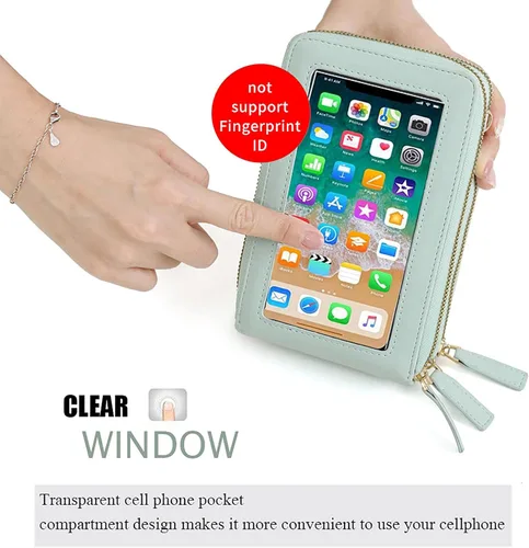 Vista 5 de Bolso chico en bandolera de mujer para celular, minicartera tarjetera monedero de manohombro