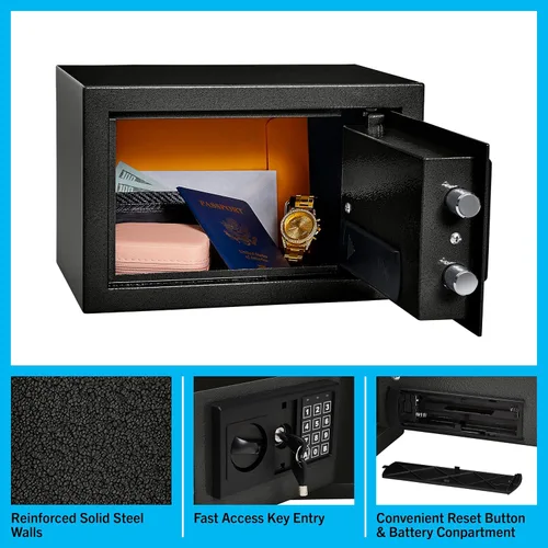 Vista 3 de Stalwart caja de seguridad electrónica digital, Premium, de acero