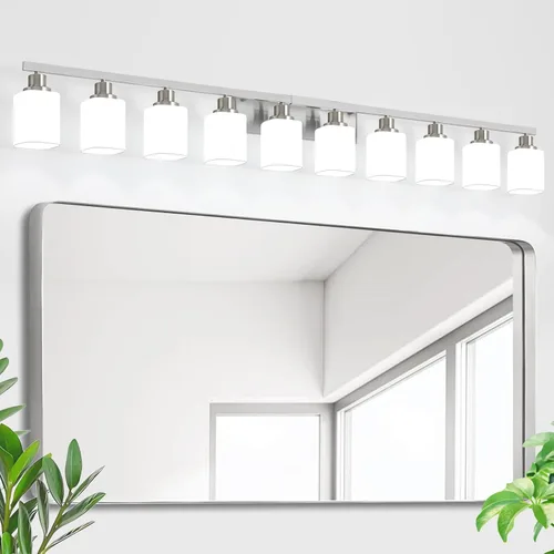 Vista 24 de 2 Light Bathroom Vanity Light,Matte Black Vanity Lights with Clear Glass,Bathroom Lighting Fixtures Over Mirror,Wall Light Fixtures for Living