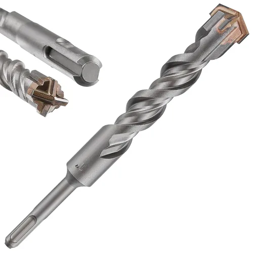 Vista 38 de Wensilon Broca para hormigón, 1 unidad, 1 pulgada x 10 "-8 pulgadas, material de carburo de doble rosca de tipo cruzado, adecuado para hormigón