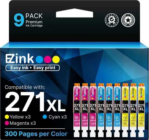 E-Z Ink Cartucho de tinta de repuesto compatible para Canon CLI-271XL CLI 271 XL para usar con TS6020 TS9020 TS8020 MG5720 MG5722 MG6820 MG6821