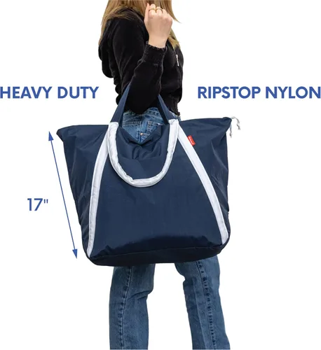 Vista 4 de Bodysurf Packable Beach Bag with Zipper, Travel Beach Bags Waterproof Sandproof, Lightweight Beach Bags, Tote Bag, Pool Bag