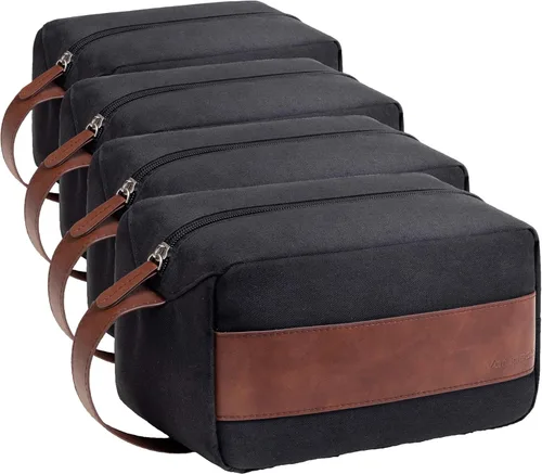 Vorspack Neceser para hombre – Bolsa de viaje resistente al agua para artículos de tocador, accesorios, artículos esenciales de viaje, regalos, Negro