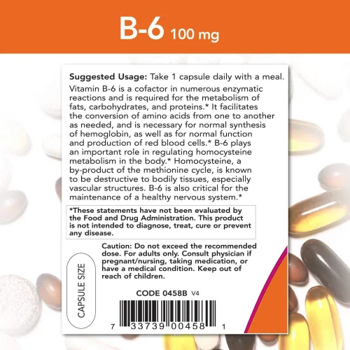 Vista 3 de Now Foods Vitamina B-6, 2, 2