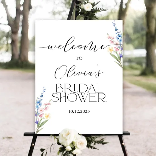 Vista 22 de Letrero de despedida de soltera de flores silvestres, letrero de bienvenida de despedida de soltera personalizado, decoración de despedida