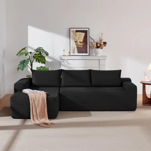 Vista 29 de Sofá modular de 110 pulgadas, sofá modular Cloud con asiento profundo, sofás tapizados sin hueso para sala de estar, sofá modular moderno