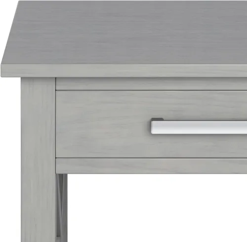 Vista 91 de Simpli Home Kitchener mesa de centro, color nogal oscuro, Pino, Distressed Grey