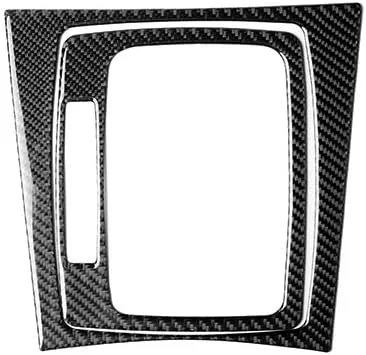 Vista 17 de para Mercedes-Benz Clase C W204 2007-2013 Consola Central de Fibra de Carbono Suave Real Panel de Cambio de Marchas Kit de Cubierta Envolvente