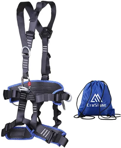 Vista 4 de Cinturón de asiento para escalada, equipo para espeleología, escalada en roca y rapel, protección para el cuerpo, equipo de rescate para rapel
