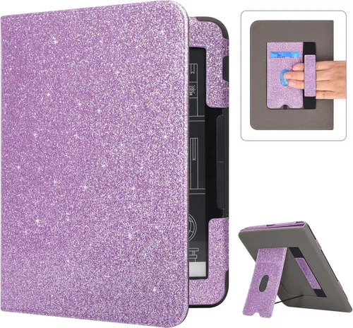 Vista 11 de Caweet Funda para Nook GlowLight 4 Plus de 7.8 pulgadas versión 2023, funda protectora plegable de piel sintética de alta calidad con ranura