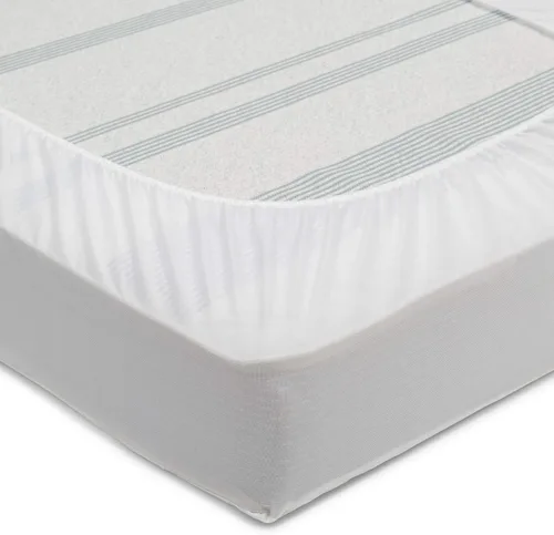 Vista 2 de Delta Children Serta Sertapedic - Funda protectora para colchón de cuna con Nanotex que repele y libera manchas, grande, color blanco