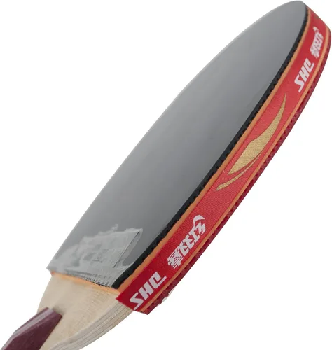 Vista 4 de DHS Ping Pong Paddle 4006, raqueta de tenis de mesa, Penhold con protección de goma LANDSON