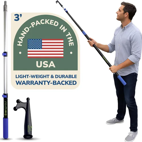 Vista 9 de EVERSPROUT Telescoping Boat Hook Floats, Scratch-Resistant, Sturdy Design Durable & Lightweight, 3-Stage Anodized Aluminum Pole Threaded End
