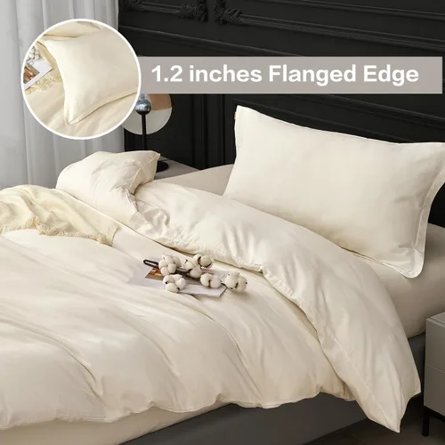 Vista 375 de SAPHREAS Juego de funda de edredón de algodón, tamaño King, a cuadros color gris oscuro y gris, geométrico, 3 piezas, 1 funda de edredón y 2 fundas