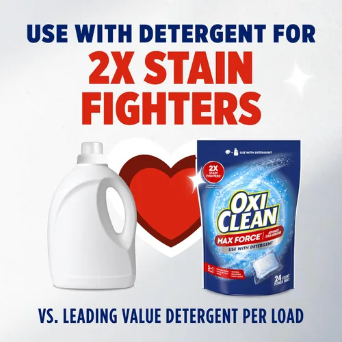 Vista 4 de OxiClean Max Force Advanced - Paquete de 24 unidades para quitar manchas