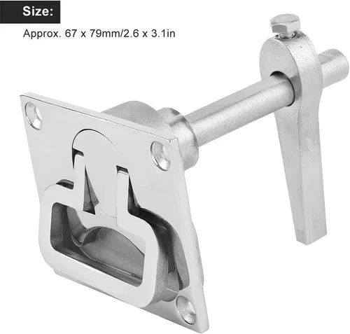 Vista 7 de Accesorio de hardware de acero inoxidable para montaje empotrado de piso, cerradura de piso, accesorios de automóvil, reemplazo para barco marino