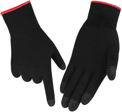 Vista 8 de ZEPOHCK Guantes de juego, antisudor, transpirables, táctiles, para dedos, material de fibra nano-plata altamente sensible, compatible con casi todos