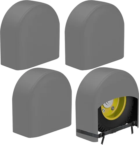 Vista 8 de K-Musculo - Juego de 2 fundas para neumáticos de RV, cubiertas impermeables para ruedas de RV, remolque de viaje, cámper, camión, SUV