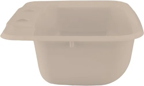 Vista 3 de RecPro Lavabo de Baño Rectangular para RV Lavabo de Tazón Único Fregadero para Autocaravana Plástico (Marrón Arena)