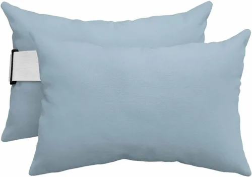 Vista 18 de Almohada para silla de playa para exteriores, color azul, para tumbona, almohada reclinable impermeable con banda elástica e insertos de almohada