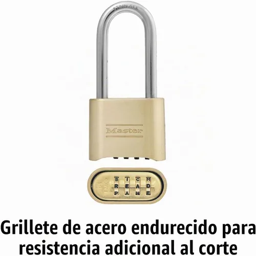 Vista 3 de Master Lock 175D, candado con combinación propia, se puede resetear, 175DLHWD