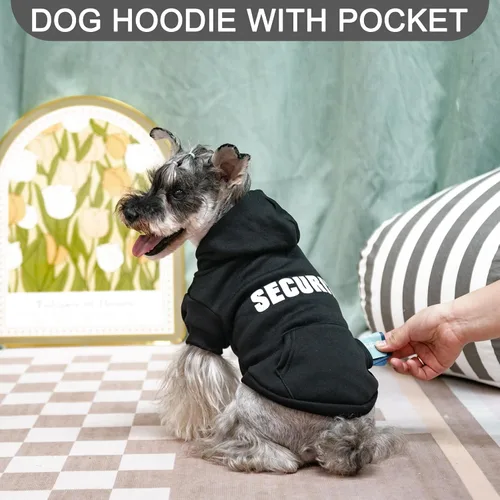 Vista 6 de EXPAWLORER Sudadera con capucha para perro, suave y cálida con agujero para correa, disfraz de Halloween para perros de invierno y otoño, ropa
