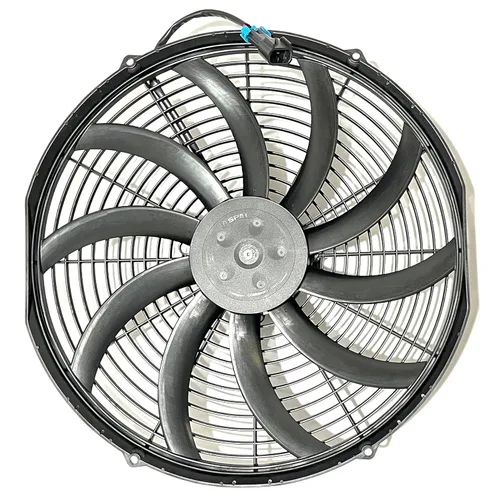 Vista 2 de SPAL 30102050 Extractor sellado de ventilador de 16 pulgadas, cuchillas curvas, 2024 CFM, 12 voltios, repuesto de refrigeración para Thermo King