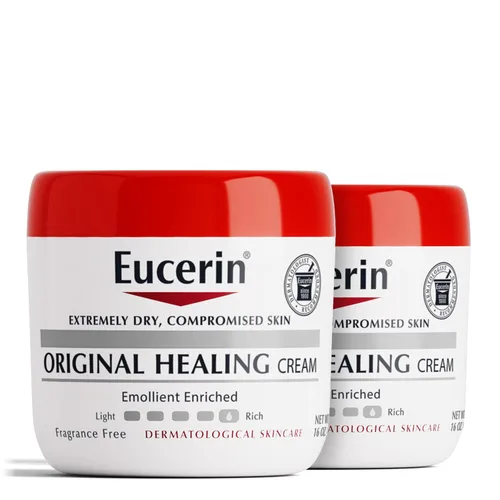 Eucerin Crema curativa original, crema corporal sin perfume para pieles extremadamente secas, sensibles y comprometidas, hidratante corporal