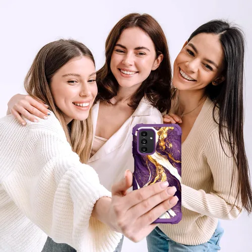 Vista 185 de Hocase Funda para Galaxy A13 5G, resistente a prueba de golpes, protección de goma de silicona suave, funda protectora híbrida de plástico duro