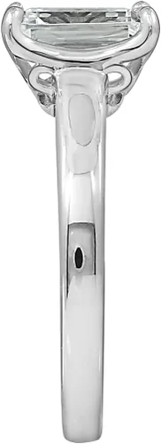 Vista 3 de Tienda Collection Anillo solitario de plata de ley con forma de fantasía hecho con circonitas de elementos infinitos