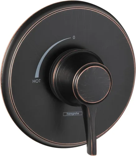 Vista 5 de hansgrohe Ecostat Classic 15404141 - Válvula de ducha con mango de presión de pulgada de ancho en bronce cepillado