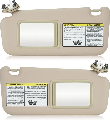 Vista 9 de Visera parasol beige para Toyota RAV4 2006-2013, parasol con luz de tocador de repuesto 74320-42501-B2