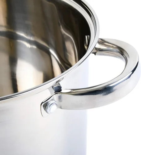 Vista 3 de Oster Sangerfield - Juego de olla de pasta de acero inoxidable de 5 cuartos de galón con vaporera, cesta y tapa – Utensilios de cocina duraderos