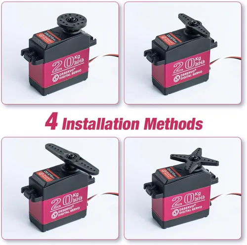 Vista 14 de DS3235 77.2 lbs Digital RC Servo de alto par todo el engranaje de metal Motor sin núcleo impermeable servomotores para RC Robot, coche, camión