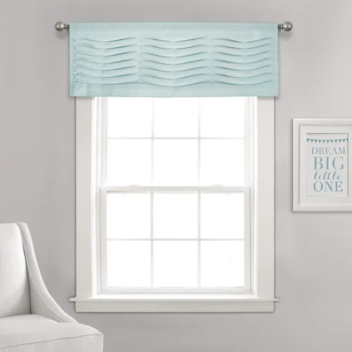 Vista 8 de Lush Decor Cortina de Cenefa Individual con Textura de Ondas 52" An x 18" L Gris Oscuro - Cenefas de Cocina para Ventanas - Cortinas de Baño Grises