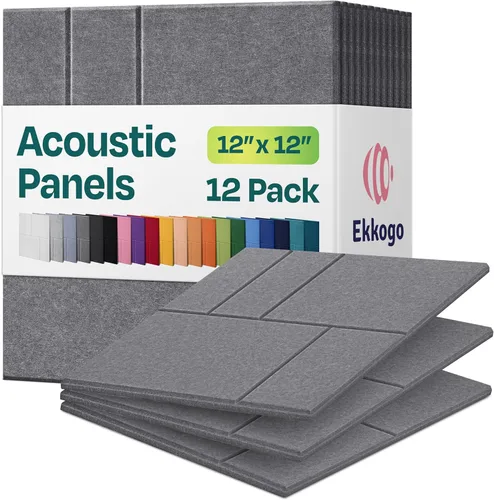 Vista 45 de Paneles acústicos de alta densidad para amortiguar sonidos, forma hexagonal, paquete de 12 unidades de 14" x 12.1" x 0.4", color turquesa océano