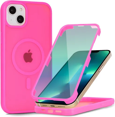 Vista 18 de Funda magnética para iPhone 12 mini con protector de pantalla integrado, compatible con MagSafe, para Apple 12 Mini, fundas de cuerpo completo