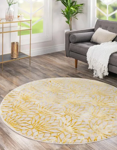 Vista 20 de Unique Loom Marilyn Monroe Glam Collection Alfombra - Dahlia (2 x 3 pies 1 pulgada Rectangular, Blanco Oro/ Oro)