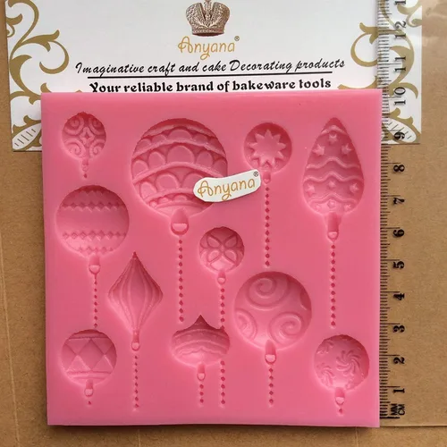 Vista 4 de Anyana Christmas Ornament Baking Molds XMAS Silicone Fondant molds holiday Cake Decorating Tools Festival Gumpaste cupcake topper decorations hot