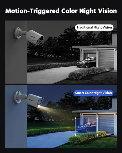 Vista 6 de ANNKE 3K Lite Sistema de cámara de seguridad con cable con detección AI de humanos/vehículos, DVR de vigilancia H.265+ de 8 canales con disco duro