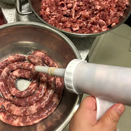 Vista 6 de Funda de salchicha comestible para secado, tubo de funda de salchicha seca comestible para salchichas caseras con sabor para máquina de hacer