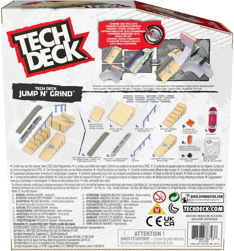 Vista 11 de Tech Deck, Jump N' Grind X-Connect Park Creator, juego de rampas personalizables y construibles con diapasón exclusivo, juguete para niños a partir