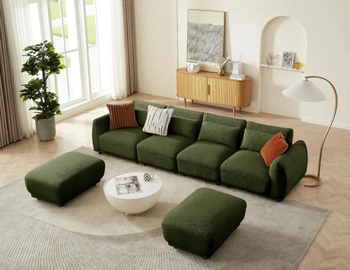 Vista 12 de Sofá seccional modular en forma de L con otomana extraíble, sofá convertible tipo nube para sala de estar, sofá pequeño cómodo para espacios Negro