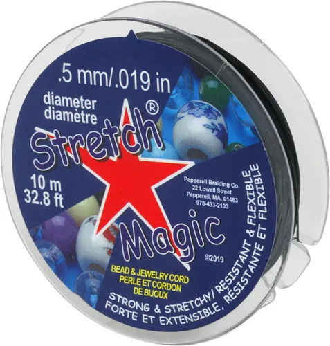 Vista 38 de Stretch Magic Hilo elástico para cuentas – Color transparente, 0.6 mm de diámetro, 10 metros (32 pies) - Fácil de anudar, hilo fuerte y elástico