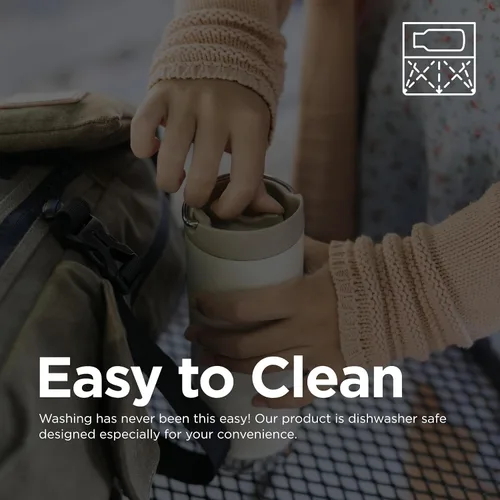 Vista 7 de Klean Kanteen TKWide - Tapa de café aislada a prueba de fugas, sin BPA, apta para lavavajillas, color gris pardo