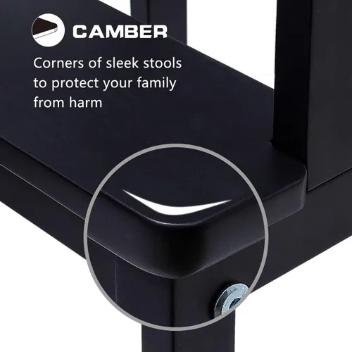Vista 10 de HOUCHICS Taburete de madera para adultos con 400 libras, taburete de madera, taburete para adultos, taburete para ayudante de mesita de noche