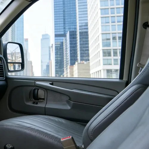 Vista 5 de ECOTRIC Reposabrazos de puerta con manija interior compatible con Chevrolet Express Van GMC Savana Right Side 2003-2019, reemplazo para 10388387